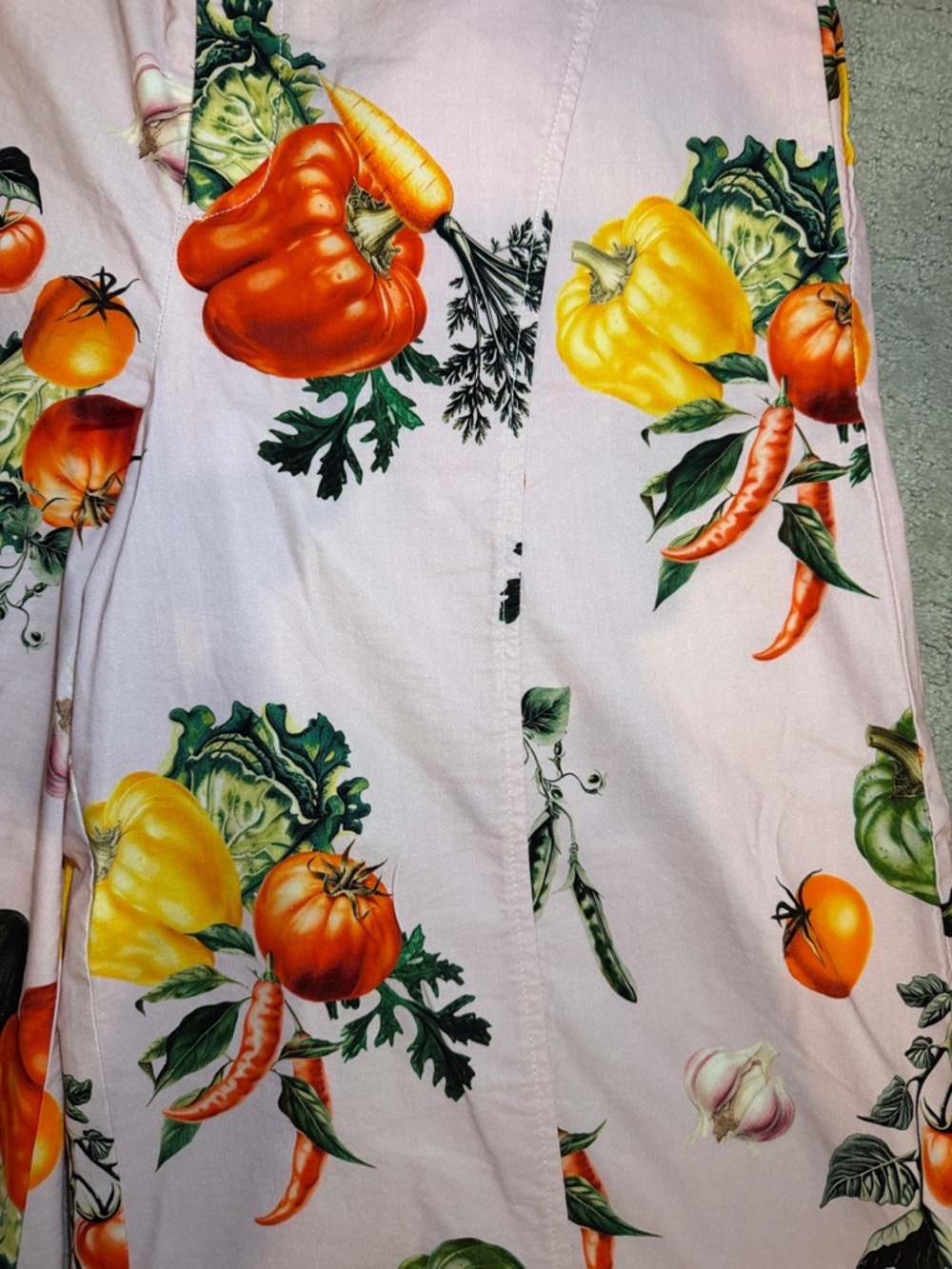 Maeve High-Rise Printed Crop Wide-Leg Pants garden veg print Anthropologie US10 - Picture 6 of 13